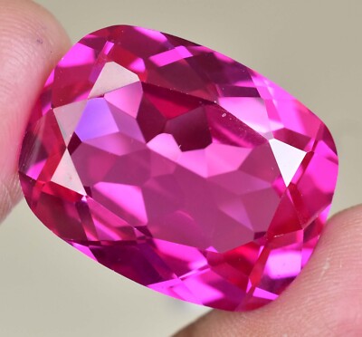 Natural Pink Ruby 54.45 Ct Cushion Certified Flawless Loose Gemstone From Mogok