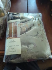 Luxury Home Textile Aurora Tree Leaf Jacquard Window Panel with Attached Valance