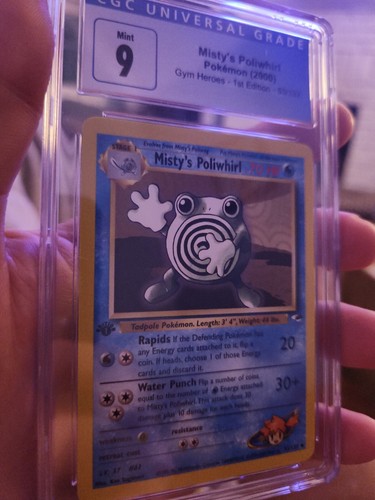 Misty's Poliwhirl (1st Edition) graded CGC 9 for sale on eBay