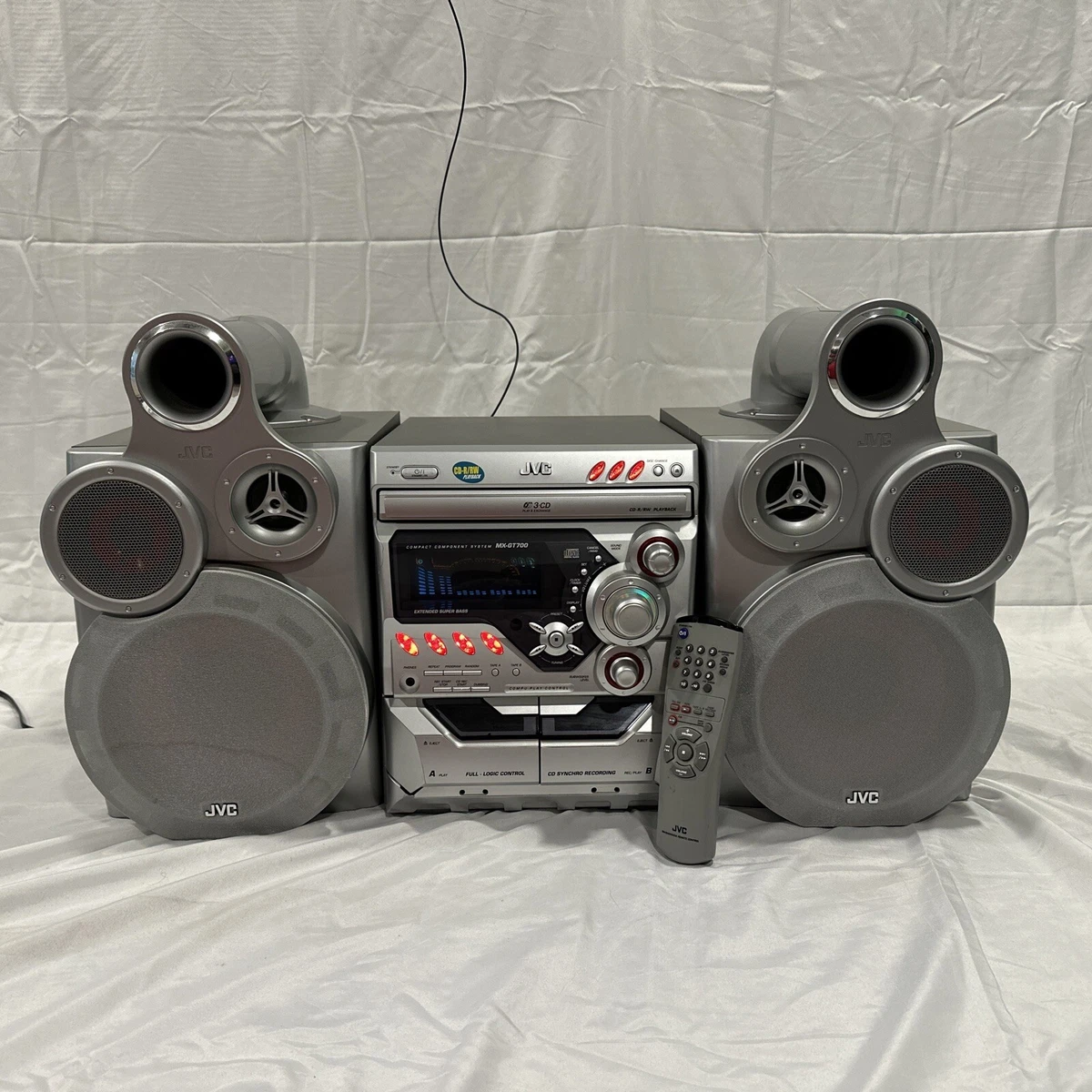JVC MXGT700 GIGA Tube CD Dual Cassette Compact Stereo Boom, 43 OFF