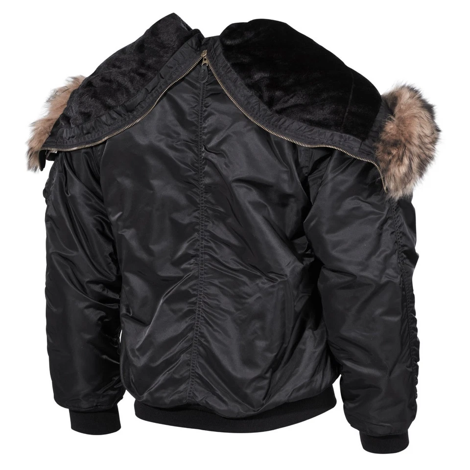 MFH Jacket Bomber Man Military Polar Jacket N2B Black - Image 3 of 4