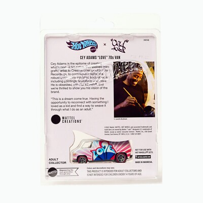 Hot Wheels 2022 RLC Exclusive Cey Adams 70's LOVE Van w/COA