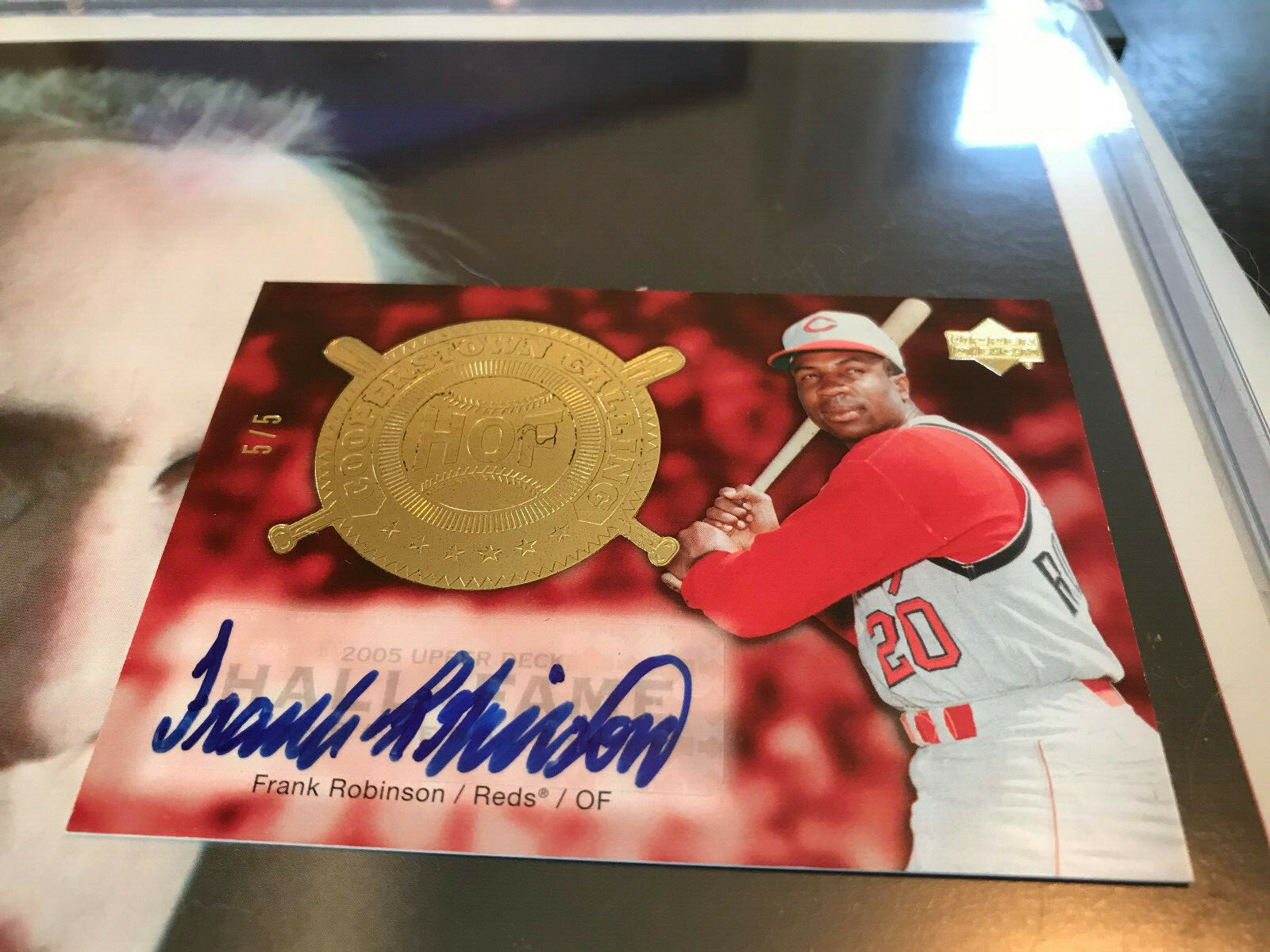 Frank Robinson Autographed Signed 5/5 AUTO 2005 UD COOPERSTOWN CALLING CO-FR1 SP 