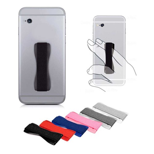 Sangle Elastique pour Telephones Portables Smartphones Tablettes Argente - Photo 3/6