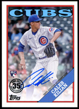 2023 Topps Series 1 Caleb Kilian 1988 Topps On Card Rookie Auto Chicago Cubs