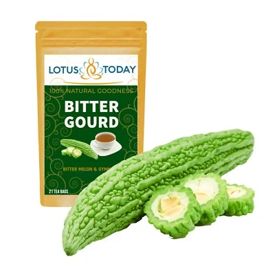 LOTUS TODAY Bitter Melon Herbal Tea 20 Tea Bags Cerassie Karela Bitter Gourd Diabetic Diet