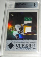 2003 Leaf Limited Player Threads PRIME JOHN RIGGINS 4 COLOR Jersey SP 2/10 BGS 9