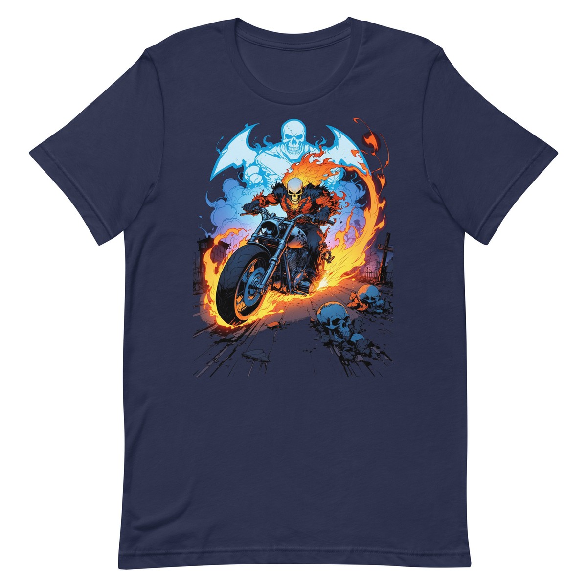 ★Nice Ghost Club★MOTORCYCLE BLUE BOY BIG BIG TEE Motorcycle Ghost Rider Unisex t-shirt | eBay