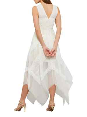BCBG Andi Lace Dress, White 2