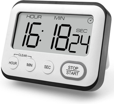 Kitchen Timer Alarm Clock Multifunctional Digital Cooking Timer with Large LCD D