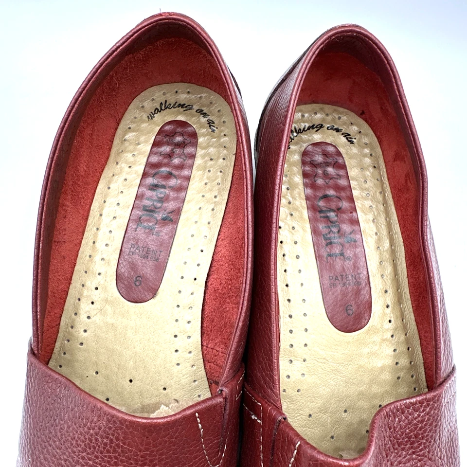 Mocasines Caprice para mujer talla UK 6-EU 38,5-US 8 rojo oscuro/vino cuero genuino Foto 3 de 4