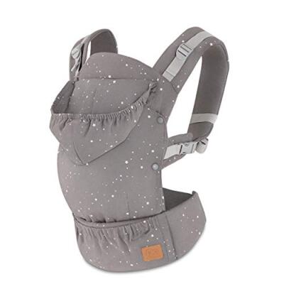 Kinderkraft Babytrage HUGGY Rückentrage Bauchtrage ab 3 Monate bis 20 kg Grau