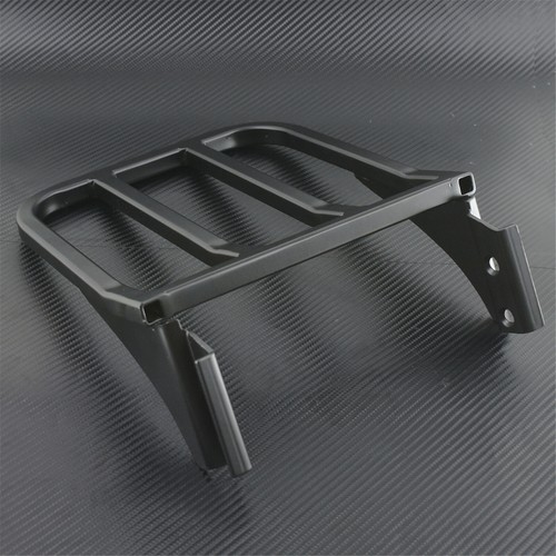 Black Backrest Sissy Bar Luggage Rack Fit For Harley Sportster XL Dyna Softail - Picture 6 of 7
