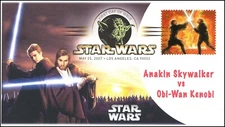 AO-4143d-3, 2007, Star Wars, DCP, Add On Cachet, Obi-Wan Kenobi, Anakin Skywalke