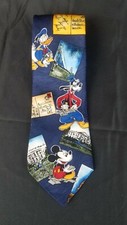 Disney Mickey Unlimited Men's Tie 100 Poly Mickey Donald Goofy Travel Necktie