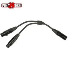 Pig-Hog 6-inch  XLR (3-Pin) Male Jack to 2-XLR Female Y-Splitter, OFC Cable