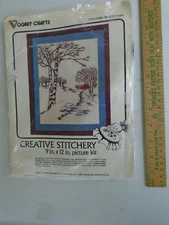 Vogart Crafts Embroidery Kit #2206 "Winter Barn"