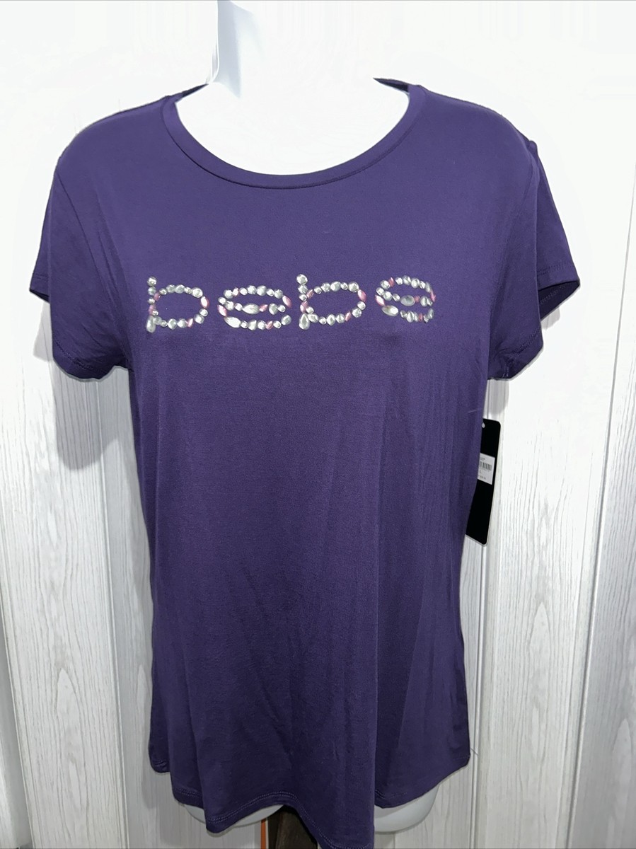 べべ（感謝）/5 bebe logo Top Rhinestone, Purple,size(S)# 188a | eBay