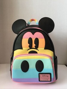 mickey mouse rainbow mini backpack by loungefly