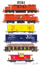 Detroit Toledo & Ironton Train 11"x17" Poster by Andy Fletcher signed