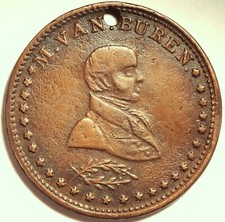 HT-77 Martin Van Buren Hard Times Political Campaign Token DeWitt-MVB 1840-8