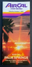 AirCal Timetable Effective October 1, 1985