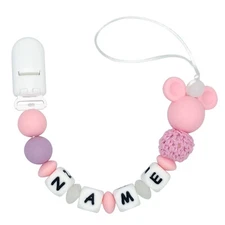 Personalized Name Baby Pacifier Clip Chain Silicone Teether Gift Dummy