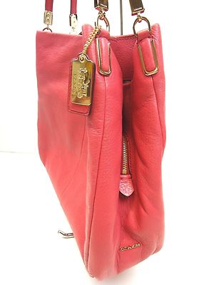 Coach Madison Small Phoebe Shoulder Bag in Leather Loganberry Pink