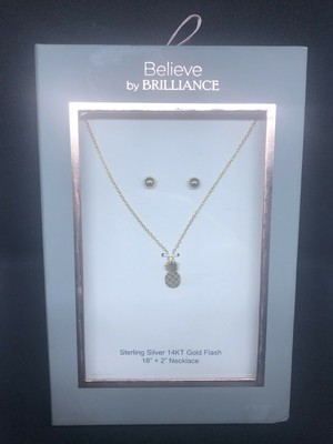 Believe By Brilliance 14kt Gold Flash Plated Genuine Crystal 2025 - Main Image