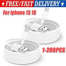 IPhone 16 15 Pro Max Plus USB-A Cable Fast Charger Type C Charging Data lot Cord
