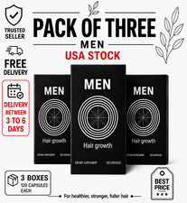 Pack Of 3 Men's Hair Growth Total 360 Capsules Exp 2027 Ship From USA