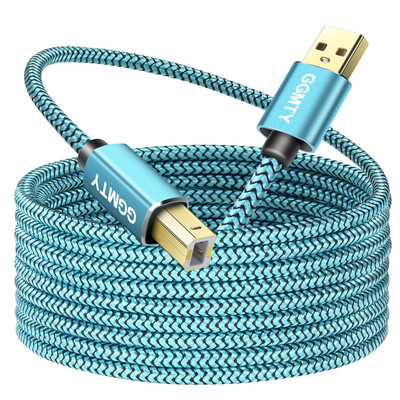 Computer Printer Cable USB 40ft A Male To B Male 2.0 High Speed Portable Connect