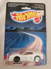 Vintage Hot Wheels Ferrari Testarossa No. 1897 White No Tampo w/ Red Interior 