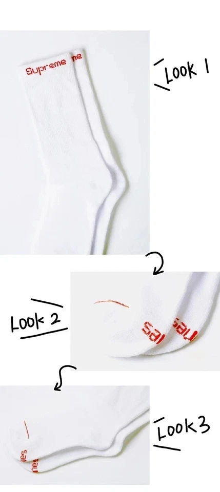 Calcetines Supreme Hanes Crew - Blanco Paquete de 4 Talla 6-12 Auténticos Envío Rápido Gratis Foto 2 de 4