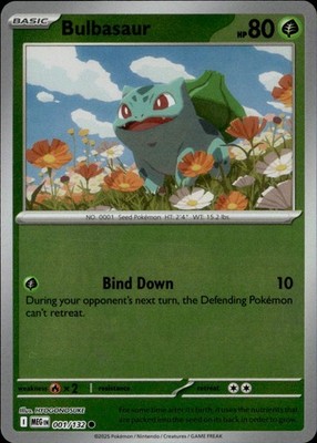 Bulbasaur - 001/132 Reverse Holofoil Pokemon ME01: Mega Evolution 001/132 NM
