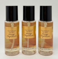 3 VICTORIA'S SECRET MANGO TEMPTATION FRAGRANCE MIST BODY SPRAY TRAVEL SIZE 2.5OZ