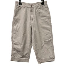 Riveted Vintage 90  s Y2K Woman  s cargo painter utility cropped beige pants Sz 12