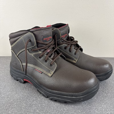 Skechers Men's Burgin Tarlac Steel Toe Work Boot Style 77143 BRN Sz 14