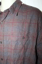 mens mutual weave flannel shirt XL nwt plum onyx check plaid