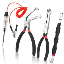 Automotive Electrical Disconnect Pliers and Test Light Kit, 60 Degree Electri...