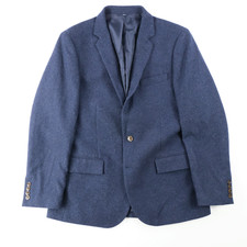 J.Crew Thompson Blazer Navy Blue Wool Blend Two Button Sport Coat 40S