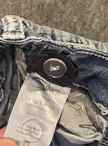 Silver Jeans Girls Size 6X Blue Denim Tammy Embroidered Light Wash Adjustable - Picture 14 of 20