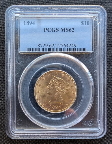 1894 $10 Liberty Gold Eagle - PCGS MS62 - Die Crack