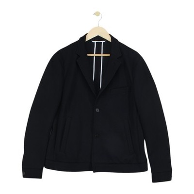 DKNY Waffel Blazer Jacke Damen Größe XL schwarz einreihig