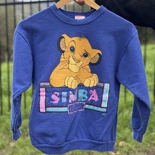 RARE Disney Kids Unisex True Vintage 90 s Lion King Simba Sweatshirt Size 10/12