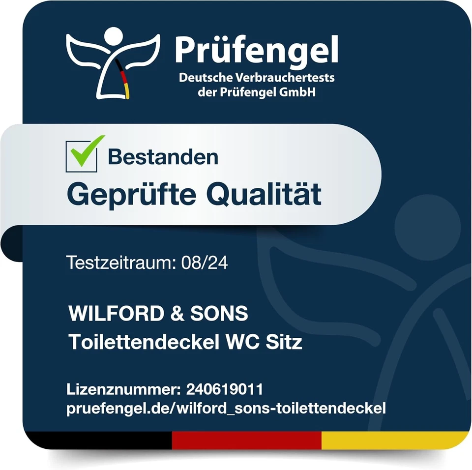 Wilford & Sons PREMIUM Toilettendecke D-Form WC Sitz Absenkautomatik Klobrille T - Bild 4 von 4