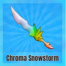 NEW Christmas Chroma Snowstorm Godly | MM2 |Murder Mystery 2 | Cheap + Fast