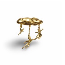 Disney Peter Pan Brooch Pin Womens OS Gold Pl...