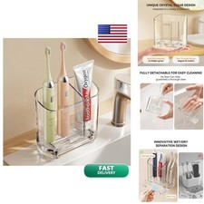 MOPMS Toothbrush Holders Drainage for Bathroom Countertop Organizer