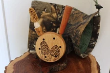 Custom Made Sycamore  Wood Turkey Pot  Call with Two Round Tip  Rod  Strikers